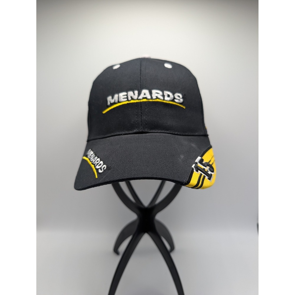 Menards Racing Paul Menard 15 Hat Black Yellow Embroidered Baseball Cap Mens